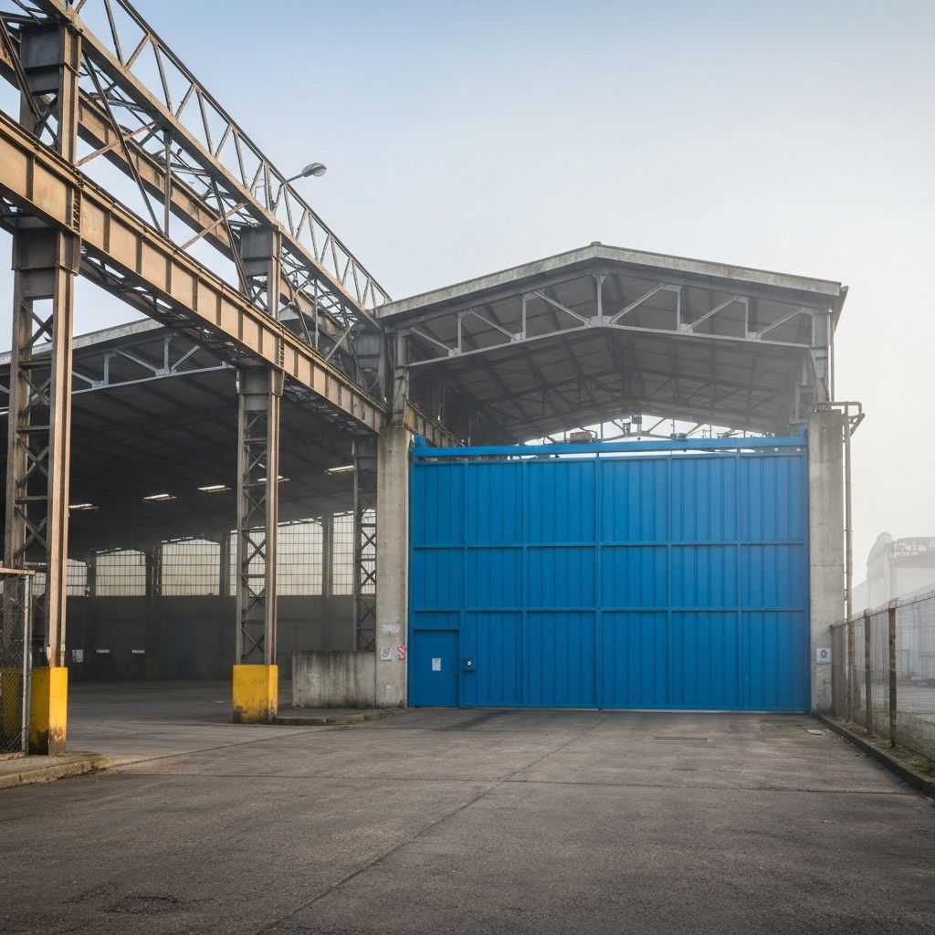 Armazém industrial moderno em Portugal