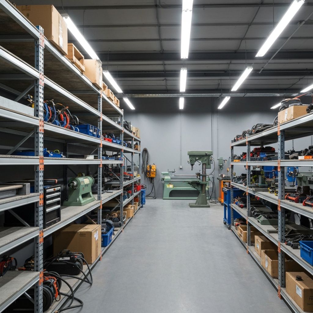 Interior de oficina com prateleiras